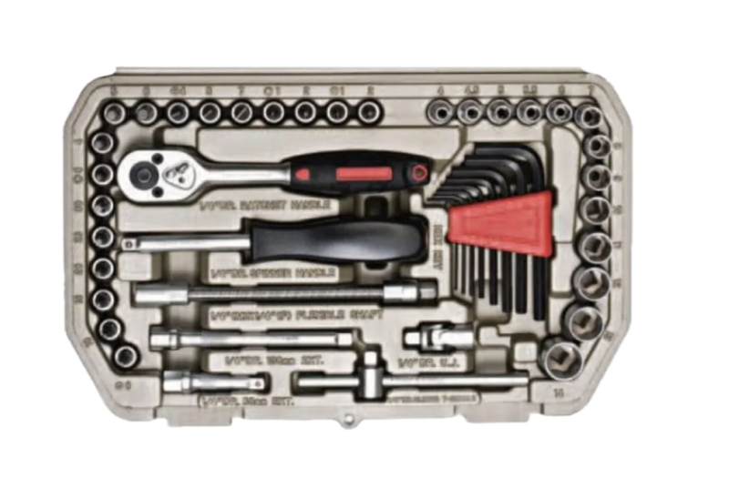 Jogo de Soquete Sextavado enc 1/4" 45pçs 110045 MAYLE